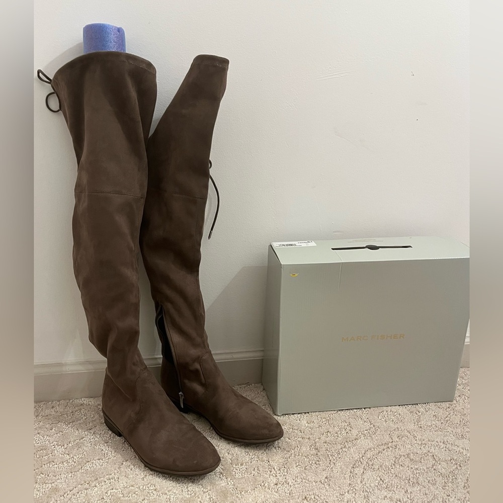 Brown Marc Fischer over the knee boots. Size 9.